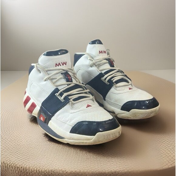 adidas Gil Zero Men’s Size 13 White blue Red Lace up Sneakers basketball shoes main image 8